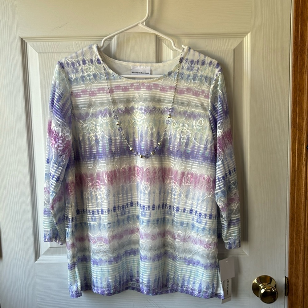 Alfred Dunner 3/4 sleeve Top NWT